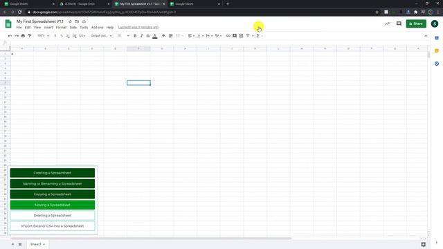 Google Sheets Tutorial | How to manage Spreadsheets in Google sheets