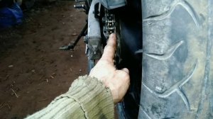 Регулировка ведомой звезды мотоцикла.