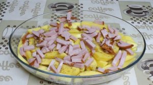 КАРТОШКА с ветчиной и шампиньонами В ДУХОВКЕ