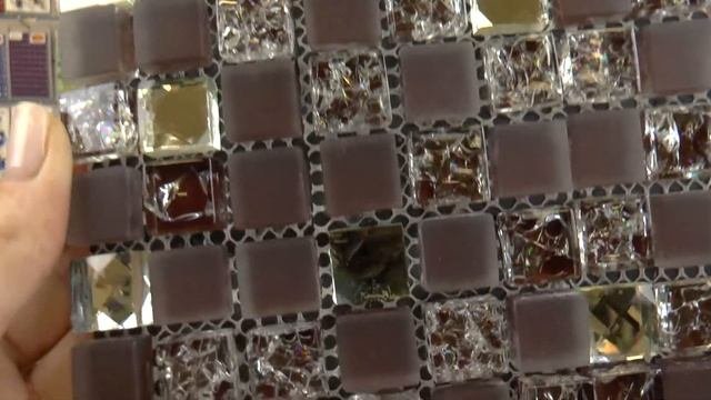 Стеклянная мозаика с эффектом битого стекла