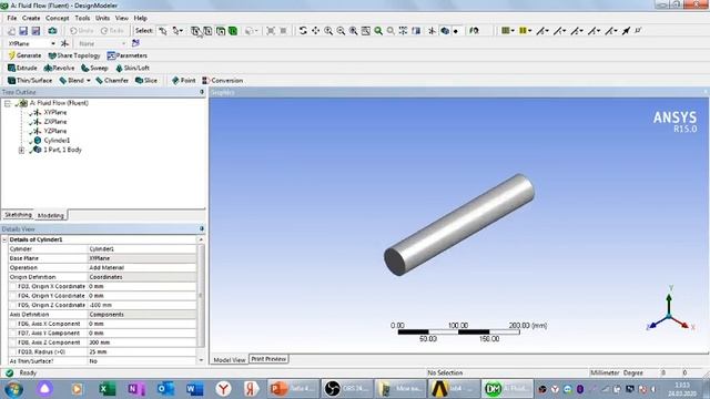 Работа 4. Гомогенное горение. Часть 2. Построение геометрии модели (Колмакова Д.А.) смотреть онлайн