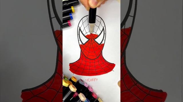 Spider man ?️ #spiderman #homemaranha #marvel #comics #satisfying #asmr #coloring #satisfatório