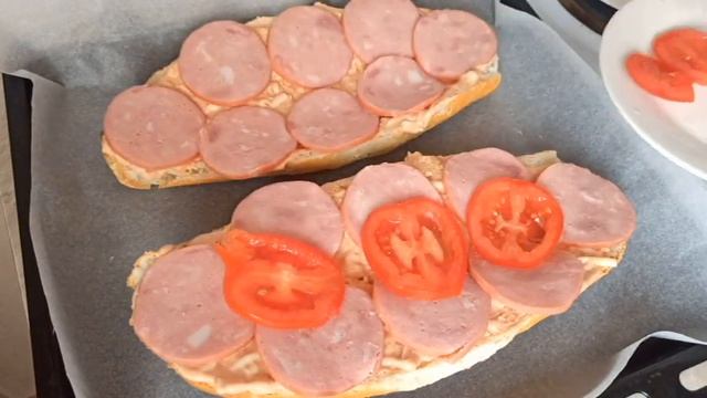 ВКУСНАЯ ПИЦЦА!Без Теста!Сочная начинка на хрустящем батоне.Ленивая Пицца