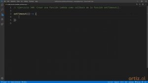 JavaScript - Ejercicio 340: Crear una Función Lambda como Callback de la Función setTimeout()