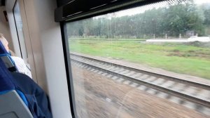 Отправление из Выборга в Санкт-Петербург на скоростном поезде Ласточка