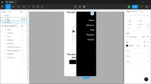 Figma tutorial - Interactive mobile navigation menu | UI/UX design tutorial