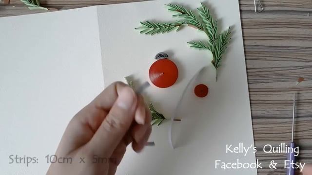 DIY Paper Quilling -Christmas Card - Easy & Simple Christmas design 05 смотреть онлайн