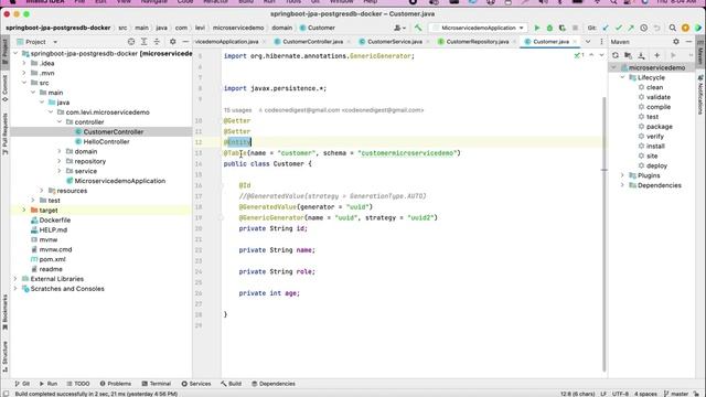 Spring boot Microservice in Docker Container with Postgres Database in Docker Container Explained