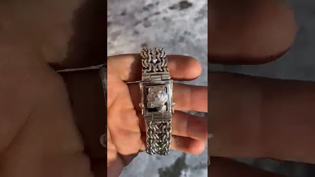 Браслет Медведь, плетение Двойной бисмарк, 100 гр, серебро 925 смотреть онлайн