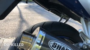 dB-Killer vs. No dB-Killer - Honda CBR 600 F - PC 35 - Shark Performance Exhaust - Sound idle