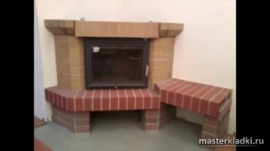 Каминная топка с порталом из кирпича - [school masterkladki]