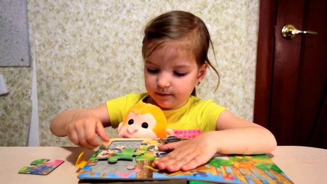 Пазл-книжка , собираем картинки  Puzzle-book , collected pictures смотреть онлайн