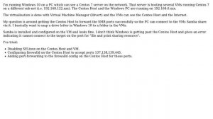 Unix & Linux: Access Samba share in VM via Centos Host with a Windows 10 PC