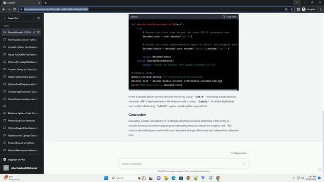 Decoding double encoded utf8 in Python