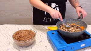 Гречка с рыбными консервами/Постное блюдо