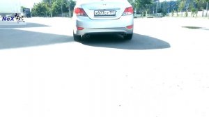 NeX® Hyundai Solaris. ЭКСКЛЮЗИВ! Глушитель раздвоенный & 4 насадки. Премиальный звук
