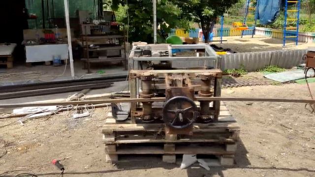 Теплица 6м*28м. Установка свай и изготовление ферм. смотреть онлайн