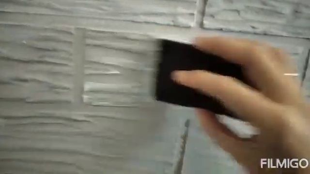 Покраска штукатурки под кирпич.