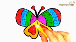 БАБОЧКА раскраска для детей/Как нарисовать бабочку/Рисование для детей/Легкие рисунки