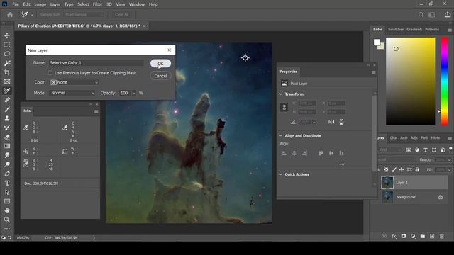 Removing Green Tint Using a Selective Color Adjustment in Photoshop CC for an Astrophotography Imag смотреть онлайн