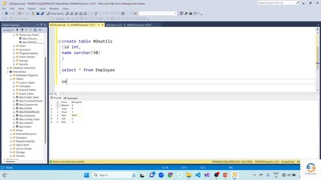 Temporary Table in SQL Server | Part -23