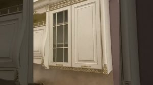 Кухня Белладжо Крем с патиной золото Заман мебель.