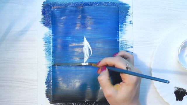 Рисуем парусник акрилом или гуашью смотреть онлайн