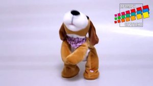 Интерактивная мягкая игрушка. Собачка поет песню "На дворе опять дождик застучал", код 58067