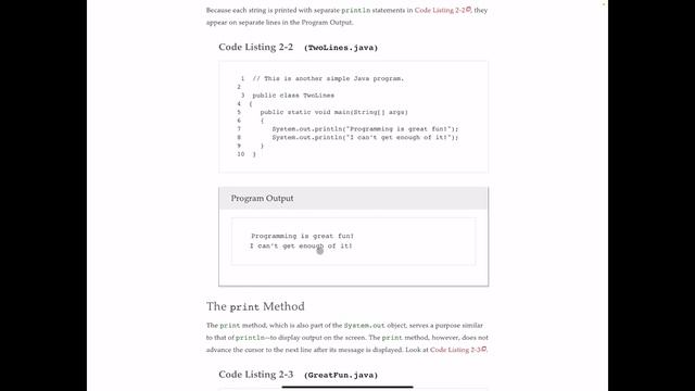 CIS 240 Java 2 2 Print vs Println смотреть онлайн