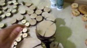 Стена из спилов дерева своими руками/DIY wall made of wood cuts