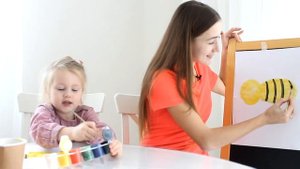 Рисуем с детьми 3-4 лет / Как нарисовать пчелку