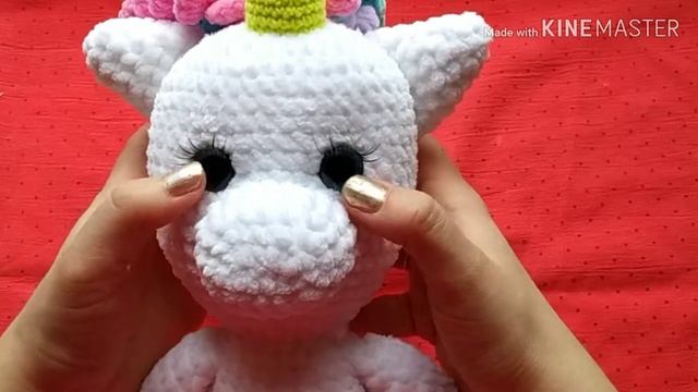 Видеоурок #9 Утяжка глазок вязаной игрушки амигуруми  единорожки