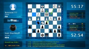 Анализ шахматной партии: Botvinik777 - Ivan Diachkoff, 0-1 (по ChessFriends.com)