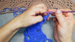 МК шаль крючком для новичков