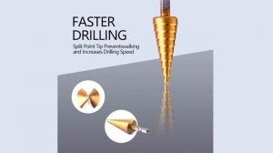 Набор ступенчатых сверл,из быстрорежущей стали с титановым покрытием,3-12 мм/4-12 мм/4-20