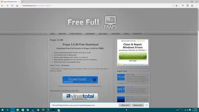 how to git a free full version of Fraps смотреть онлайн