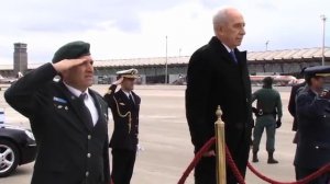 President Peres Arrives in Spain on Official Visit - 21 Feb 2011.mov