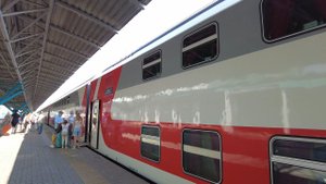 Двухэтажный поезд 049Й Самара-Москва. Вид из окна.