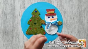 Поделка на Новый год своими руками из ватных дисков / Новогодняя поделка / Christmas DIY