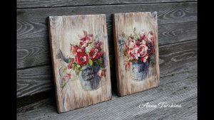 Состаривание брашированного дерева