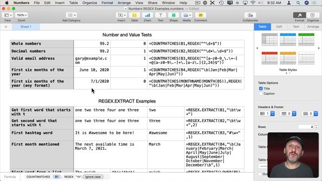Learning To Use Regular Expressions In Numbers смотреть онлайн
