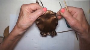 Делаем вместе колье кулон  из кожи и натурального камня "Маркиза". Татьяна Ясенева Часть 4