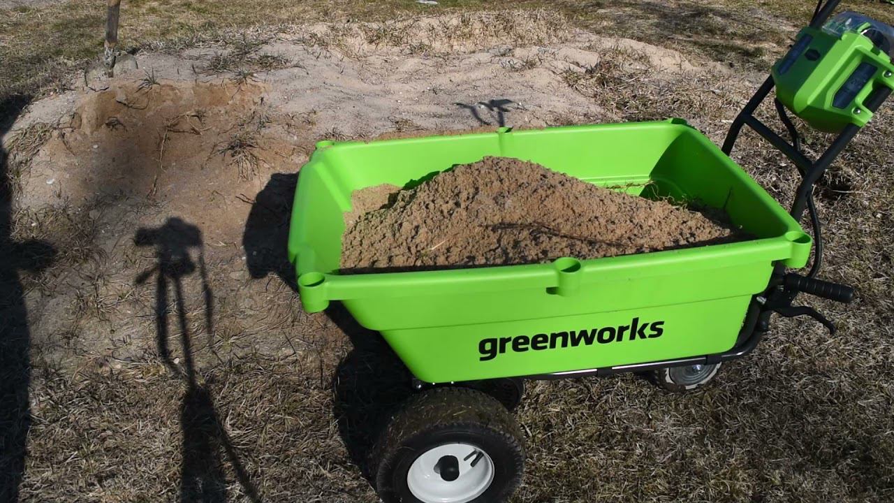 Обзор Greenworks G40GCK4  самоходная тележка или бережем спину