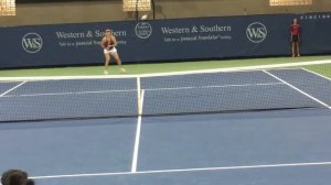 K. Nara/Anatasia Pavlyunchekova warmup. Western & Southern Open 2016