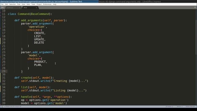 Commandline Arguments with Django (or Python's Argparse mini tutorial)