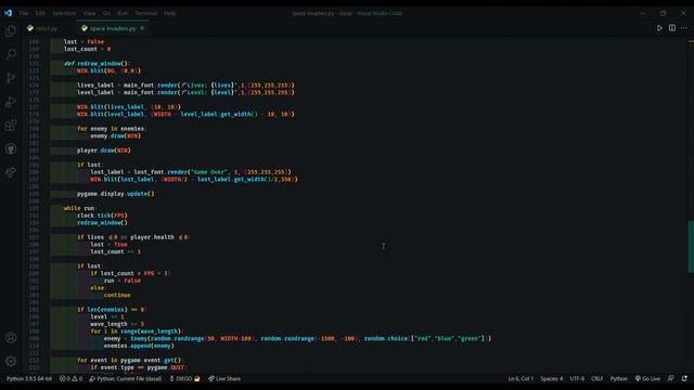 Space invaders - python смотреть онлайн