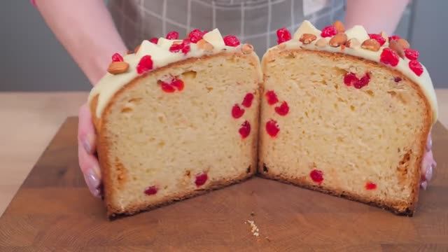 КУЛИЧ ПАСХАЛЬНЫЙ С БЕЛЫМ ШОКОЛАДОМ.