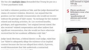 FIRED Psychiatrist LOSES Lawsuit Against Yale After Diagnosing Trump & Supporters As 'Mentally Ill'