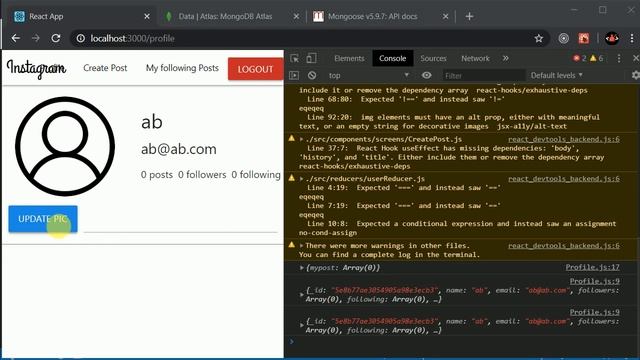 #42 Updating Profile pic | MERN stack tutorial | Instagram clone смотреть онлайн