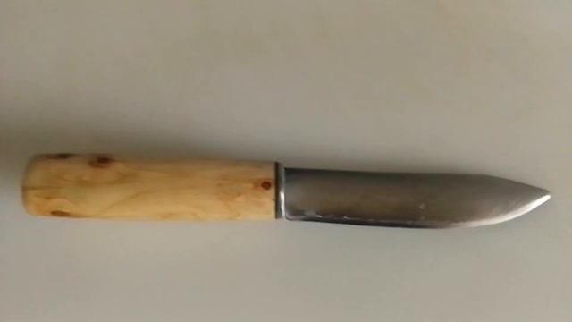 Нож из стали Х12МФ, рукоять можжевельник своими руками. смотреть онлайн